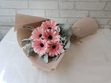 Pink Gerbera Stripe Flower Bouquet - BQ471