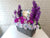Regal Purple Flower Basket - BT125