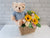 Adorable Teddy Bear & Flower Basket - TD482