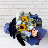 Graduation Sunflower Hand Bouquet - HB096