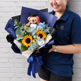 Graduation Sunflower Hand Bouquet - HB096