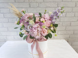 Warm Hydrangeas & Carnation Flower Box - BK184