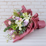 Carnation & Matthiola Hand Bouquet - HB095
