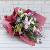 Carnation & Matthiola Hand Bouquet - HB095