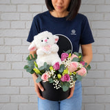 8 Rose Grateful Yours Caring Flower Box - TD441