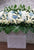 White Phalaenopsis, Blue Hydrangeas  Condolence Flower Flower Stand - SY249