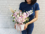 Warm Hydrangeas & Carnation Flower Box - BK184
