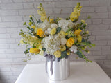Golden Rose & Matthiola Flower Box - BT036