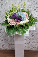 Colorful Tribute Condolences Flower Stand - SY184