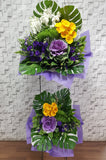 pureseed sy069 + brassica, eustomas, gerberas, matthiolas + sympathy stand