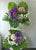 pureseed sy091 + brassica, hydrangeas, static flower, eustomas, + sympathy stand
