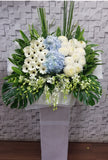 white chrysanthemum gerbera  Condolences Flower Stand - SY220