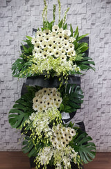 Gerbera Tribute Condolences Flower Stand - SY046