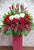 pureseed op213 +  Hydrangeas, Roses, Lilies, Orchids, Ginger Flower and Leaves + opening stand