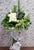 pureseed sy162 + Ping Pong, Chrysanthemum, Orchids, Brassica and leaves + sympathy stand
