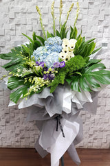 Peaceful Hydrangea Condolences Flower Stand - SY180