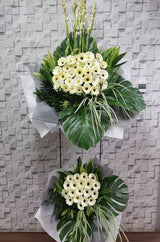 Precious Gerbera Condolences Flower Stand - SY149