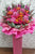 pure seed op194 +  Hydrangeas, Roses and Matthiolas and Eucalyptus Leaves. + opening stand