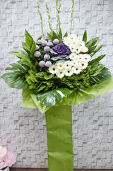 Purple Peace Condolences Flower Stand - SY128