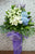 pureseed sy067 + Eustomas, Gerberas and Hydrangeas + sympathy stand