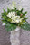 pureseed sy165 + roses, eustomas, lilies, matthiolas + sympathy stand