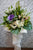 pureseed sy111 + Eustomas, Brassica Flower, Lilies, Tuberoses and Matthiolas  + sympathy stand