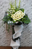pureseed sy042 + Gerberas, Orchids and Tuberoses + sympathy stand