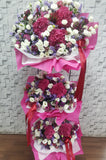 pure seed op143 +  Hydrangeas, Eustomas and Sweet Williams + opening stand