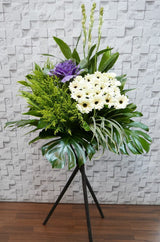 Violet Amidst Condolences Flower Stand - SY118
