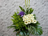 Violet Amidst Condolences Flower Stand - SY118