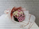 pure seed bq606 20 pink tulips with white eustomas hand bouquet