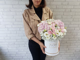 Amour Pink Hydrangeas & Rose Box - BK773