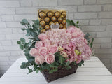 Charming Rose Hydrangeas and Chocolate - BK679