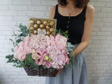 Charming Rose Hydrangeas and Chocolate - BK679