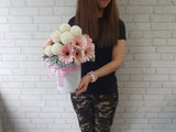 Warm Gerbera Ping Pong Flower Box - BK785