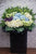 pureseed sy136 + Hydrangeas, Lilies, Gerberas, Eustomas, Orchids and Matthiolas. + sympathy stand