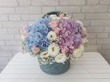 Serene Hydrangea Flower Basket - BK850