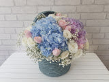 Serene Hydrangea Flower Basket - BK850