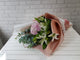pure seed bq615 pink hydrangeas + white lilies + eucalyptus leaves flower bouquet
