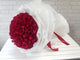 pure seed bq563 99 red roses flower bouquet in white wrappers