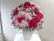 pure seed vs065 + Hydrangeas, Roses and Eustomas and Silver Leaves + vase arrangement
