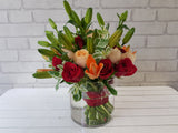 Vibrant Rose & Lily Vase -VS028