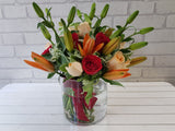 Vibrant Rose & Lily Vase -VS028
