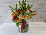 Vibrant Rose & Lily Vase -VS028