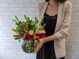 Vibrant Rose & Lily Vase -VS028