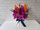 pure seed bk870 purple orchids & bird of paradise table flower arrangement