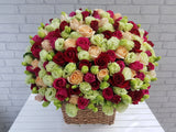 Multi-Color Rose Basket - BK644