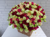 Multi-Color Rose Basket - BK644