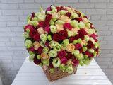 Multi-Color Rose Basket - BK644