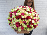 Multi-Color Rose Basket - BK644